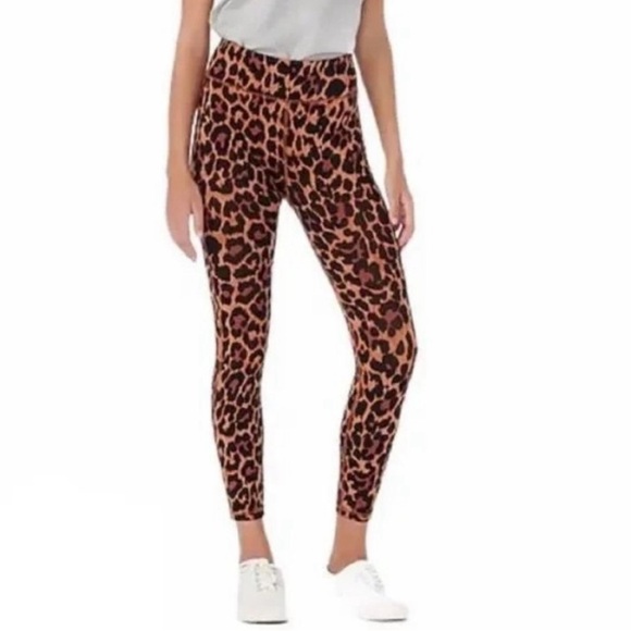 J.Crew Leopard Print Weekend High Waist Slim Fit 7/8  Leggings Large - Picture 1 of 4